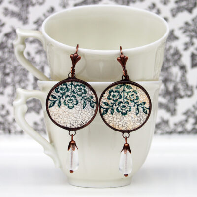 boucles d'oreilles Martina Hejmalova faience ancienne